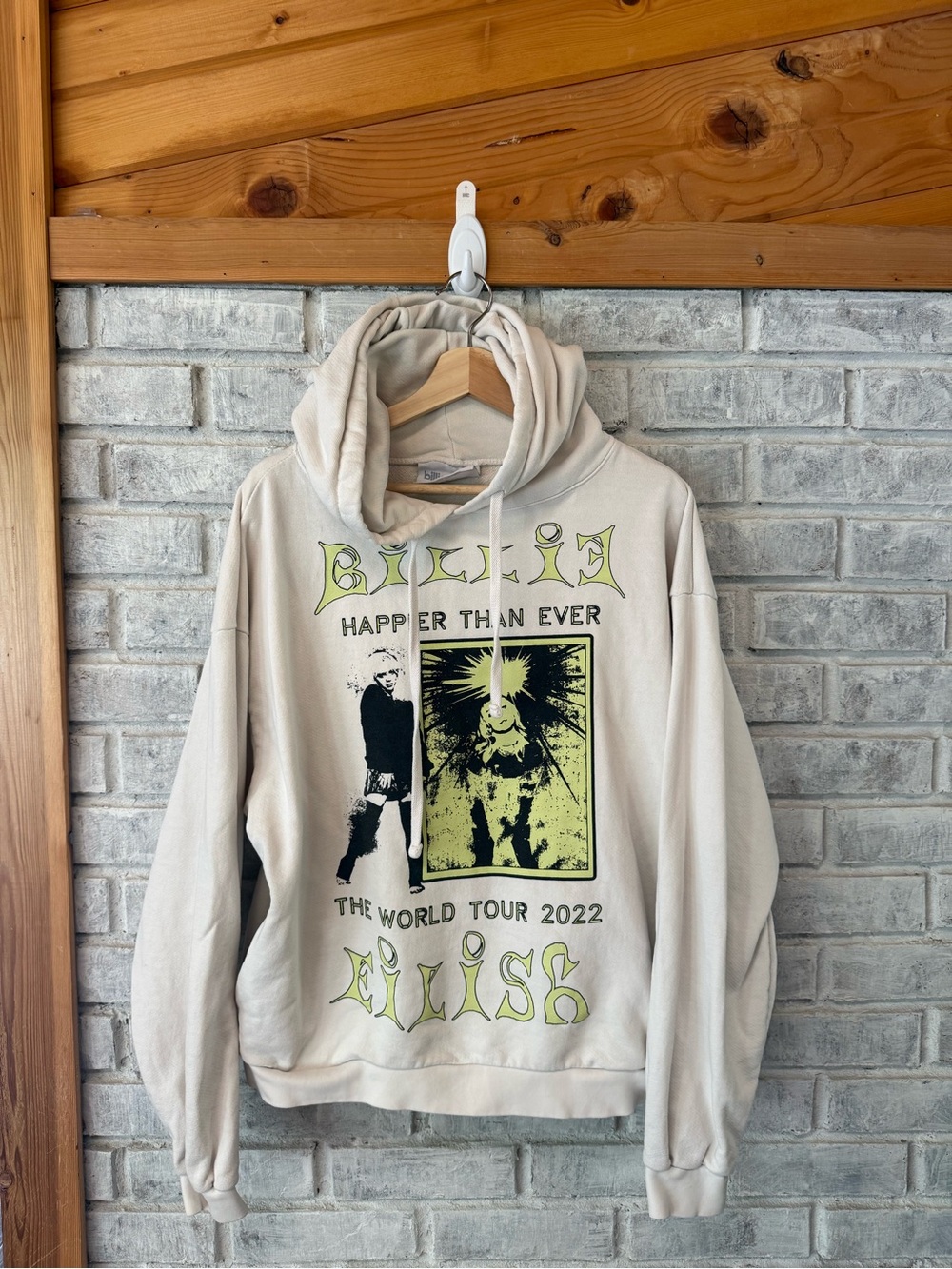 Billie eilish Beige 'Happier Than Ever' Tour Hoodie